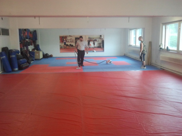 Harjoitussali remontissa